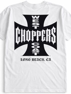 West Coast Choppers Graphic Short-Sleeve Tee - White/Black NOT New vintage XL